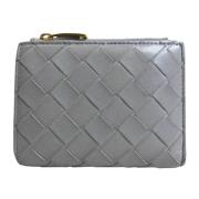 Pre-owned Leather wallets Bottega Veneta Vintage , Gray , Dames