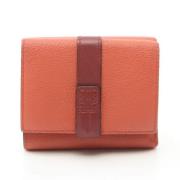 Pre-owned Leather wallets Loewe Pre-owned , Orange , Dames