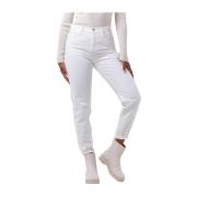 Witte Mom Jeans Calvin Klein , White , Dames