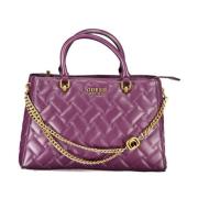 Paarse Twee-Compartimenten Handtas met Externe Zak Guess , Purple , Da...