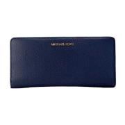Navy Pebbled Leather Continental Clutch Wallet Michael Kors , Blue , D...
