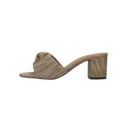 Beige Block Mule met Elegant Print Kurt Geiger , Beige , Dames