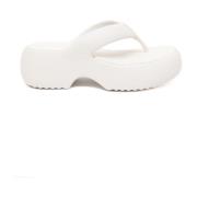 Beige Fuzzy AD Flatform Sandalen Melissa , Beige , Dames