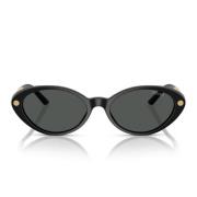 Ovale zonnebril met donkergrijze lenzen Versace , Black , Unisex