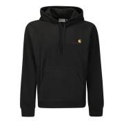 Zwarte hoodie met klassiek voorlogo Carhartt Wip , Black , Heren