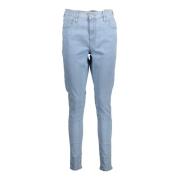 Lichtblauwe Super Skinny Katoenen Jeans Levi's , Blue , Dames