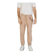 Beige Vetersluiting Broek met Zakken Gianni Lupo , Beige , Heren