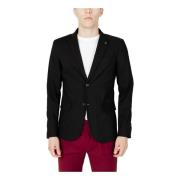 Zwarte Button-Up Blazer voor Mannen Gianni Lupo , Black , Heren