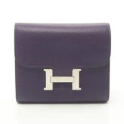 Pre-owned Fabric wallets Hermès Vintage , Purple , Dames