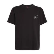 Handtekening T-shirt - Zwart Tommy Jeans , Black , Heren