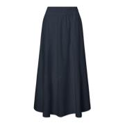 Geverfde Poplin Rok Rue De Tokyo , Blue , Dames