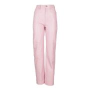 Klassieke Leren Broek Remain Birger Christensen , Pink , Dames