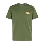 Klassiek Katoenen T-Shirt MC2 Saint Barth , Green , Heren