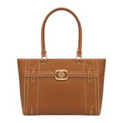 Geometrische Tote Tas in Bruin Pollini , Brown , Dames