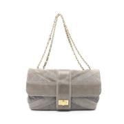 Pre-owned Suede chanel-bags Chanel Vintage , Gray , Dames