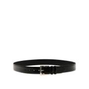 Zwarte Leren Herenriem Orciani , Black , Heren