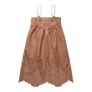 Elegante Jurk met Zijzakken Munthe , Brown , Dames