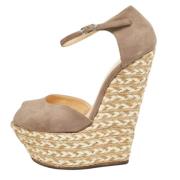 Pre-owned Suede sandals Giuseppe Zanotti Pre-owned , Beige , Dames