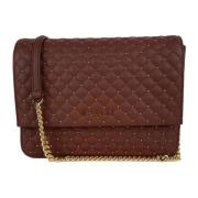 Studded Leren Crossbodytas Baldinini , Brown , Dames