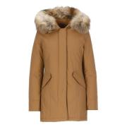 Arctic Parka Jas met Afneembare Capuchon Woolrich , Brown , Dames