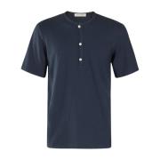 Katoen Chester Stijl Shirt Tela Genova , Blue , Heren