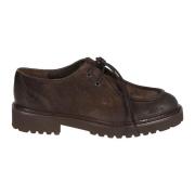 Bruin Leren Veterschoenen Doucal's , Brown , Heren