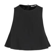 Stijlvolle Flare Top voor Vrouwen Ami Paris , Black , Dames