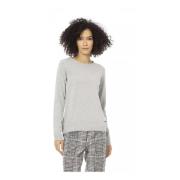 Grijze Wol Crew Neck Sweater Baldinini , Gray , Dames