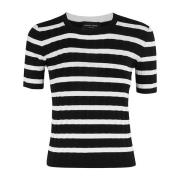 Casual Katoenen T-Shirt Roberto Collina , Black , Dames