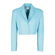 Stijlvolle Leren Jas Giuseppe Di Morabito , Blue , Dames