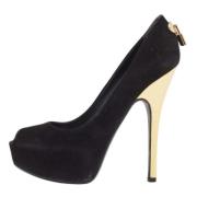 Pre-owned Suede heels Louis Vuitton Vintage , Black , Dames