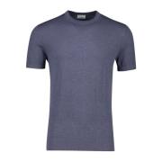 Donkerblauw Katoen Linnen T-shirt Profuomo , Blue , Heren