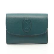 Pre-owned Leather wallets Cartier Vintage , Blue , Dames