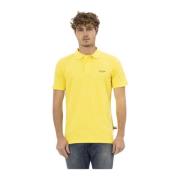 Gele Geborduurde Polo Shirt Heren Katoen Baldinini , Yellow , Heren