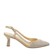 Gouden Lurex Slingback Sandalen L'arianna , Yellow , Dames