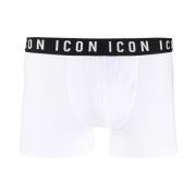 Witte Boxershort met Logotailleband Dsquared2 , White , Heren