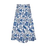 Bloemen zijden maxi rok MC2 Saint Barth , Multicolor , Dames