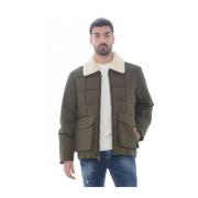 Gewatteerde jas met imitatiebont kraag Woolrich , Green , Heren