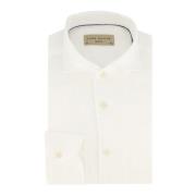 Klassieke Slim Fit Zakelijk Overhemd Wit John Miller , White , Heren