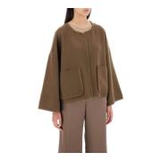 Dubbelzijdige Wol Jacquie Jas By Herenne Birger , Brown , Dames