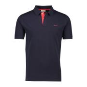 Donkerblauw Poloshirt Korte Mouw Gant , Blue , Heren