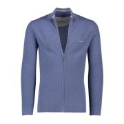 Blauw Vest met Rits Gant , Blue , Heren