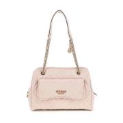 PU Leren Handtas - Kettingband Guess , Beige , Dames