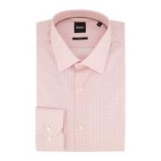 Roze Business Overhemd met Print Hugo Boss , Pink , Heren