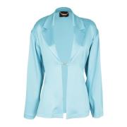 Satin Jacket Blumarine , Blue , Dames