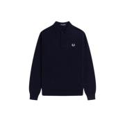 Lange Mouw Polo Shirt Fred Perry , Blue , Heren