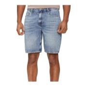 Denim slim stretch shorts - Blauw Guess , Blue , Heren