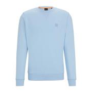 Blauwe Sweater Ronde Hals Katoen Hugo Boss , Blue , Heren