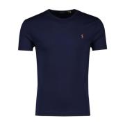 Custom Slim Fit T-shirt Navy Ralph Lauren , Blue , Heren