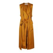 Stijlvolle Trench Jurk voor Vrouwen Victoria Beckham , Brown , Dames